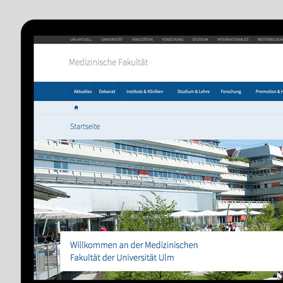 NEUE WEBSITE - Medizinische Fakultät der Universität Ulm Beispielbild groß